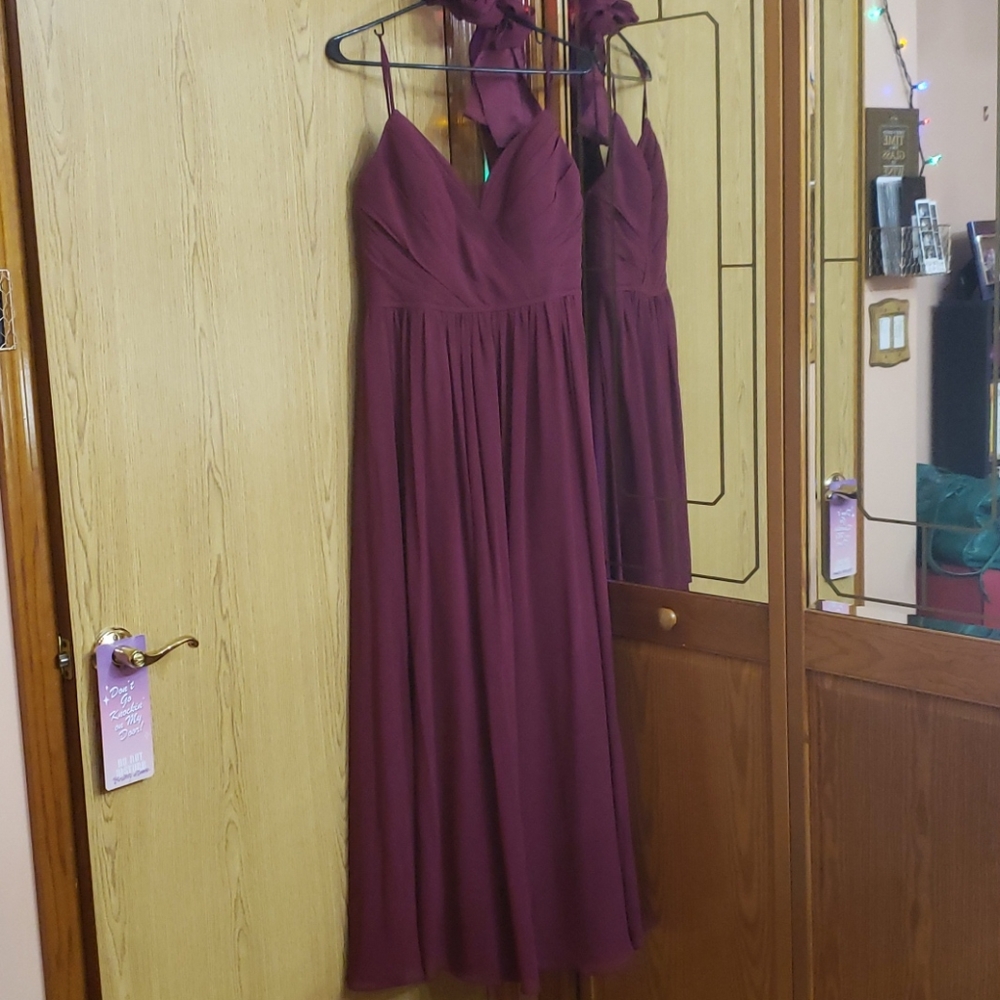 Hayley Paige Burgundy Dress